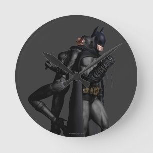 Horloge Ronde Batman Arkham City   Batman et Catwoman