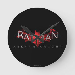 Horloge Ronde Batman Arkham Knight Logo rouge