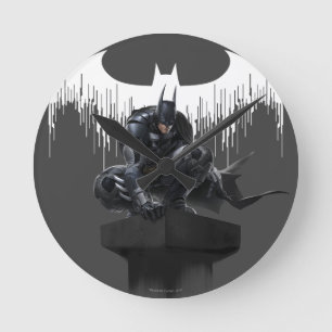 Horloge Ronde Batman Perched on a Pillar