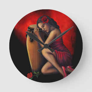 Horloge Ronde Battement de coeur de Salsa