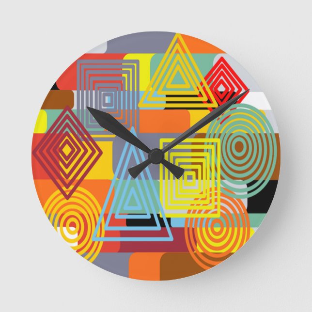 Horloge Ronde Bauhaus Design Trois (Recto)