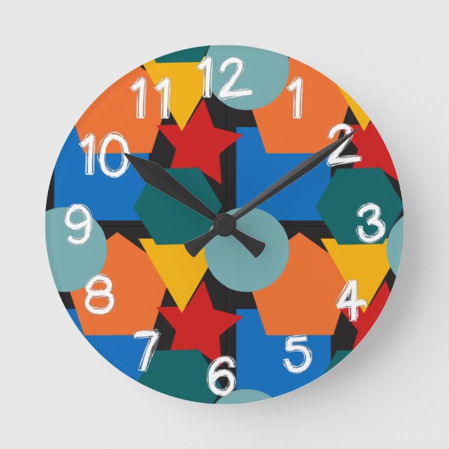Horloge Ronde Bauhaus Shapes  (Recto)