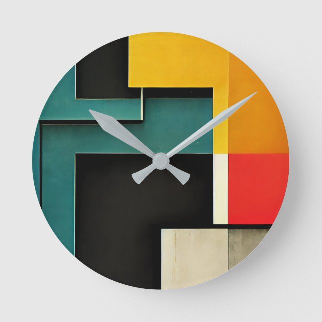 Horloge Ronde Bauhaus style illustré (Recto)