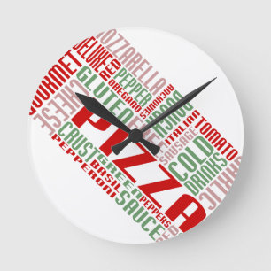 Horloge Ronde bavardage de pizza
