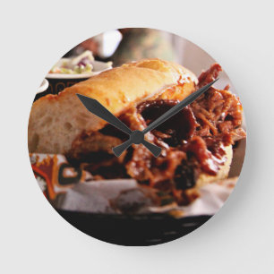 Horloge Ronde BBQ Brisket Sandwich