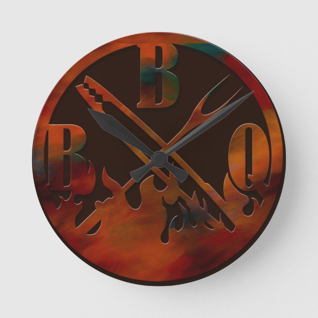 Horloge ronde BBQ time (Recto)