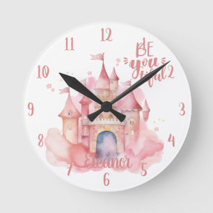 Horloge Ronde Be-You-Tiful Palace in Pink Cloud personnalisable