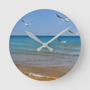 Horloge Ronde Beach and Seagulls