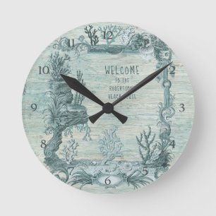 Horloge Ronde Beach Coral Coastal