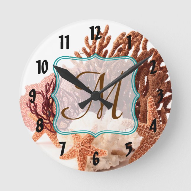 Horloge Ronde Beach Coral Star Fish (Recto)
