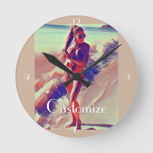 Horloge Ronde Beach Girl Thunder_Cove (Recto)