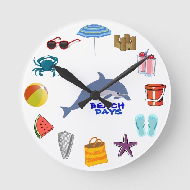 Horloge Ronde Beach Summer Flip (Recto)