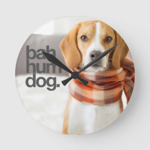 Horloge Ronde Beagle "de chien de bourdonnement de Bah"