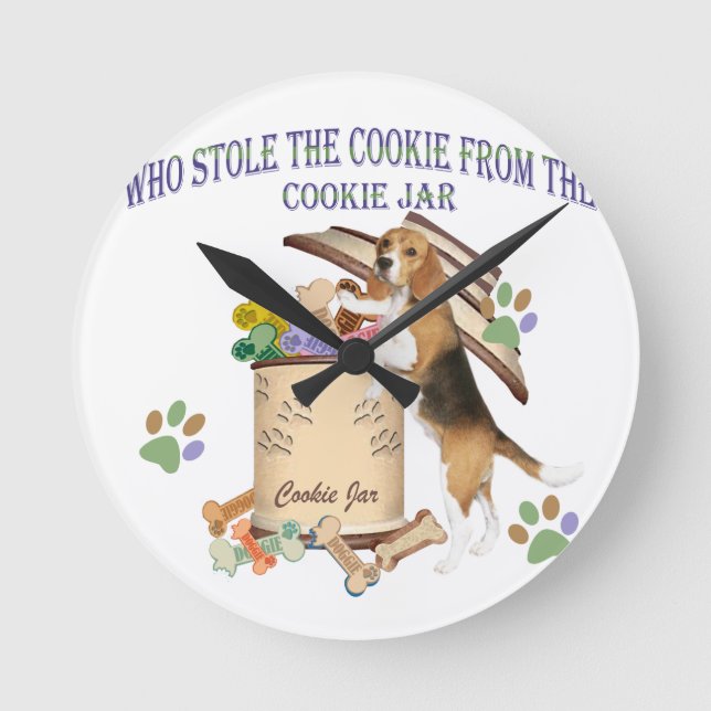 Horloge Ronde Beagle Stole Cookie From The Cookie Jar (Recto)