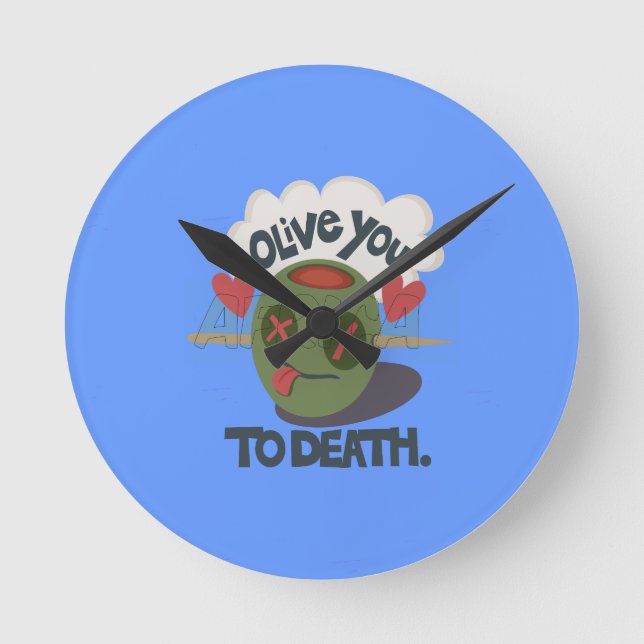 Horloge Ronde Beau Cool J'aime Afrique Art (Recto)