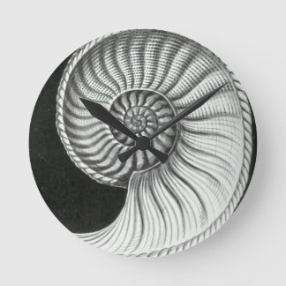 Horloge Ronde Beau dessin au crayon d'Amaltheus ammonite