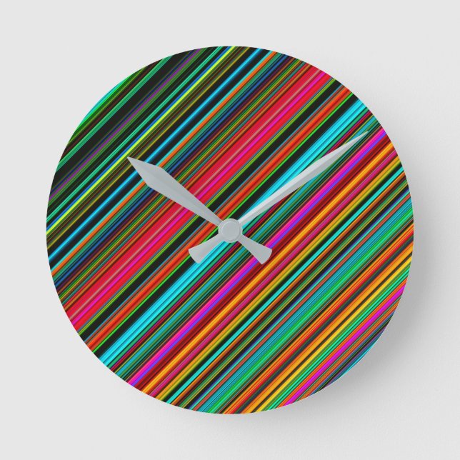 Horloge Ronde Beau Motif multicolore coloré (Recto)