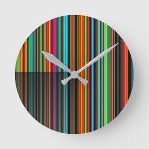 Horloge Ronde Beau Motif multicolore coloré