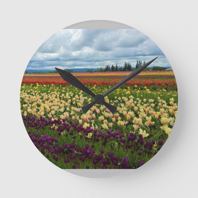 Horloge Ronde Beau terrain de tulipe, Oregon (Recto)