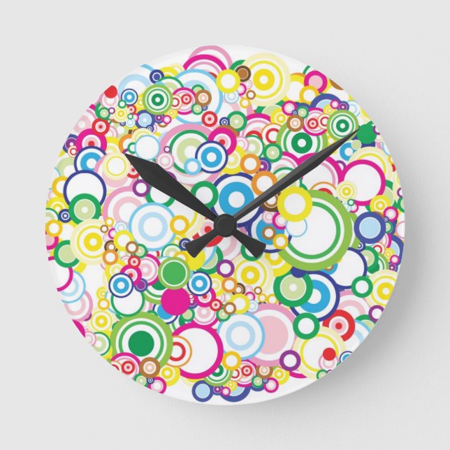 Horloge Ronde Beaucoup de cercles vifs (Recto)