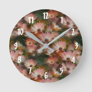 Horloge Ronde Beaucoup De Fleurs Roses De Fleurs De Faisy Africa