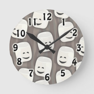 Horloge Ronde Beaucoup de Marshmallows Motif