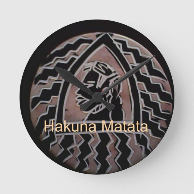 Horloge Ronde Beauté africaine : Bongo Massai Portrait Art Triba (Recto)