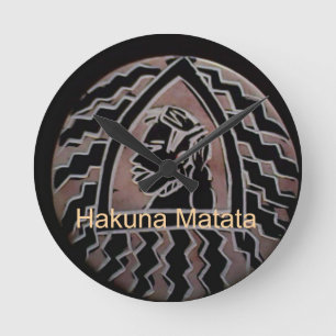 Horloge Ronde Beauté Africaine : Portrait Maasai Bongo Art Triba