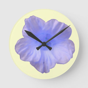 Horloge Ronde Beautiful Blue Nasturtium