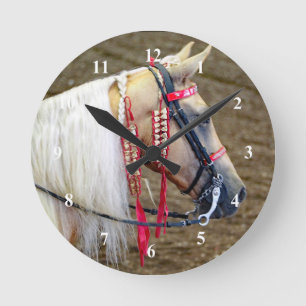 Horloge Ronde Beautiful Palomino Horse