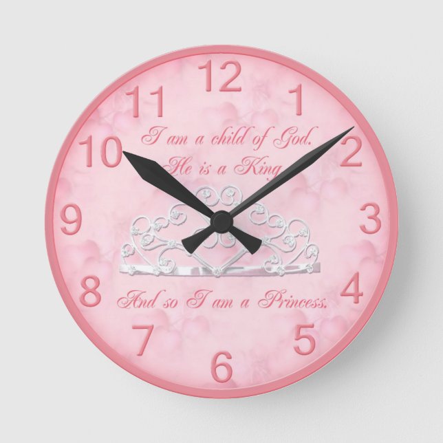 Horloge Ronde Beautiful Princess Clock (Recto)