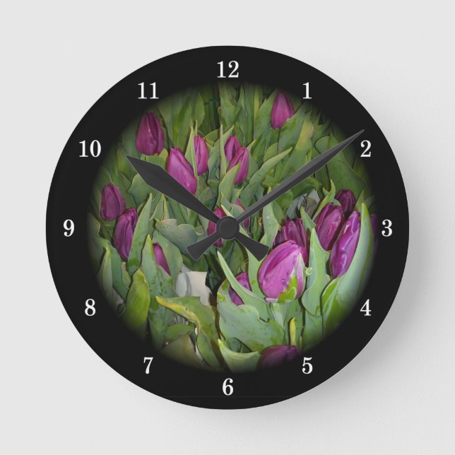 Horloge Ronde Beautiful Tulips Wall Clock (Recto)