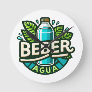 Horloge Ronde Beber agua