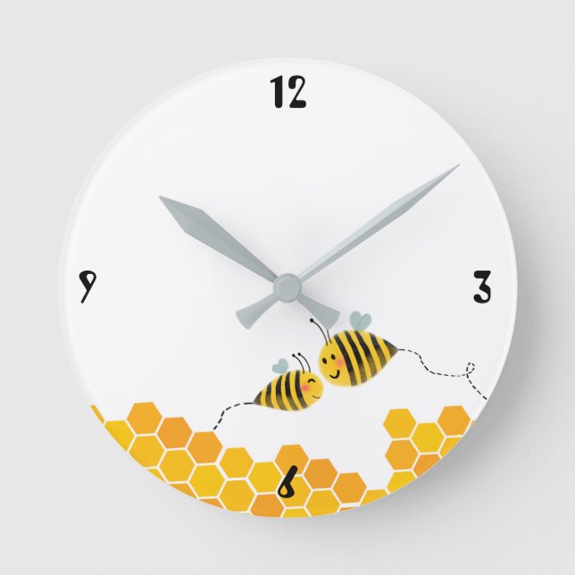 Horloge Ronde Bee happy all day! (Recto)