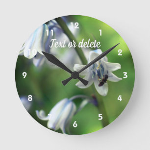 Horloge Ronde Bee On Bluebell