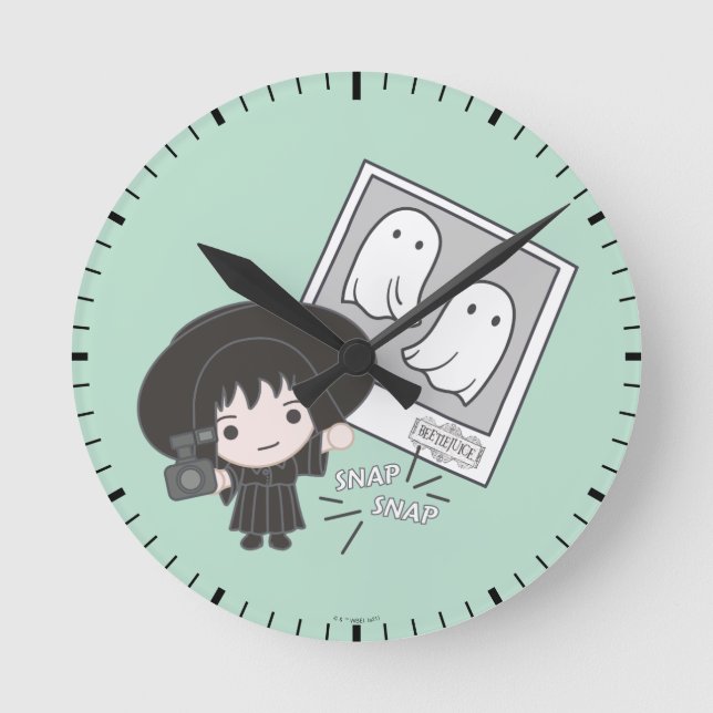 Horloge Ronde Beetlejus | Chibi Lydia Ghost Photography (Recto)