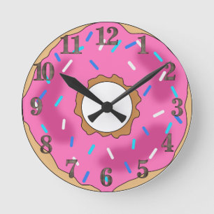Horloge Ronde Beignets avec glaçage et litières