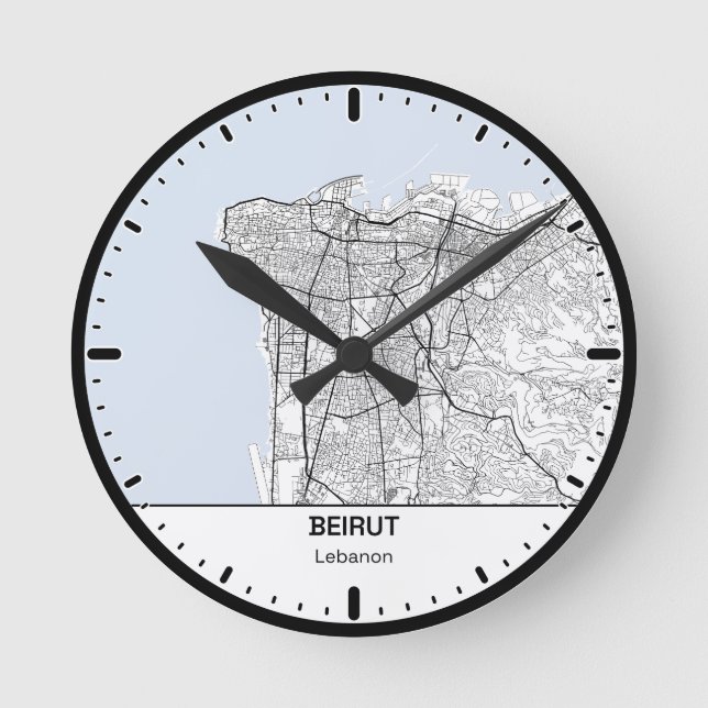 Horloge Ronde Beirut Clock City Line Art (Recto)