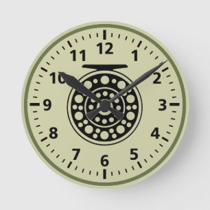 Horloge Ronde Belle décoration de pièce Moulinet de pêche à la m