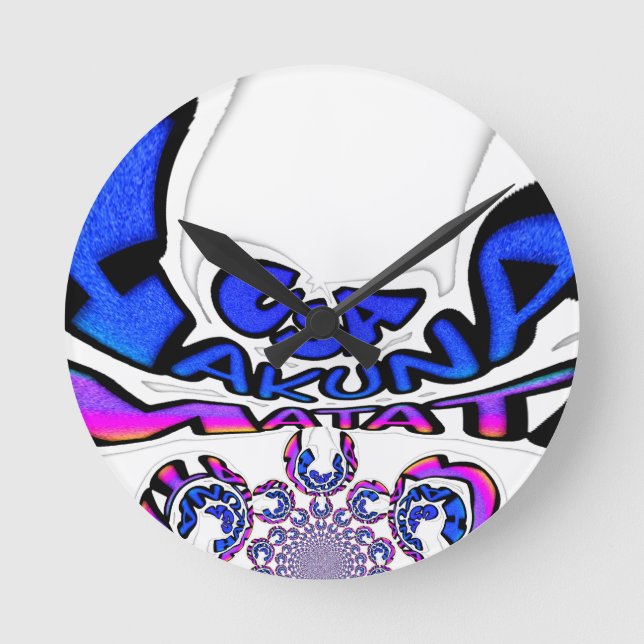 Horloge Ronde Belle Extraordinaire USA Fun Text Art Motif Design (Recto)