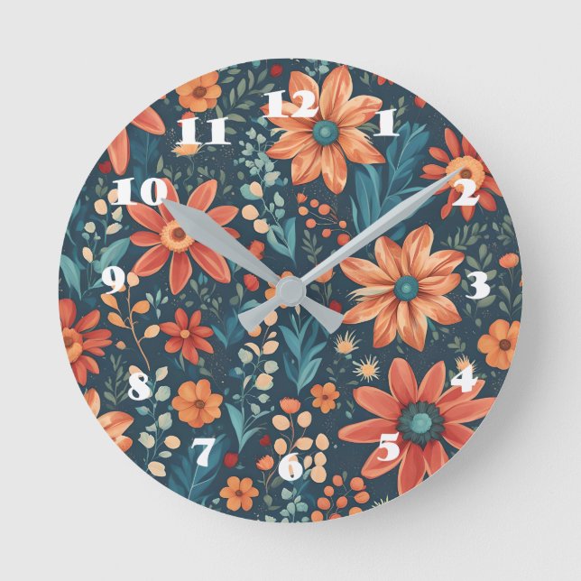Horloge Ronde Belle Inspiration Florale (Recto)