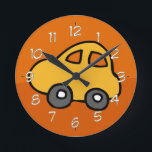 Horloge Ronde Belle voiture<br><div class="desc">Cute CAR Mignonne Rouge Berry Garland Style : Round (Medium) Il est temps de montrer votre art préféré, photos, et texte avec une horloge murale personnalisée ronde de Zazzle. Disponible en deux tailles, cette horloge est imprimée en utilisant le processus AcryliPrint®HD afin d'obtenir une qualité d'impression irréprochable. Cette horloge ronde...</div>
