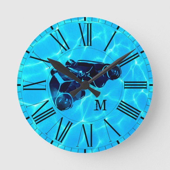 Horloge Ronde Belles jumelles tendance Sports amateurs (Recto)