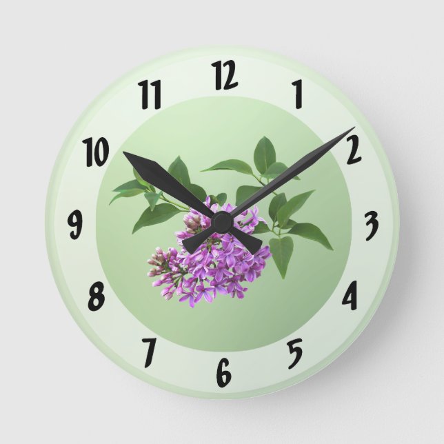Horloge Ronde Belles Lilacs (Recto)
