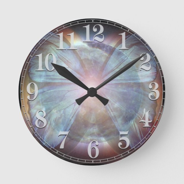 Horloge Ronde Belles papillons (Recto)