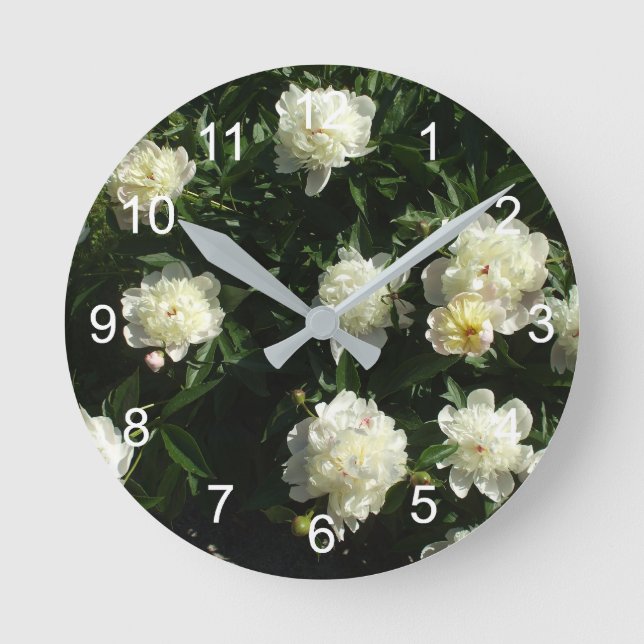 Horloge Ronde Belles Peonies (Recto)
