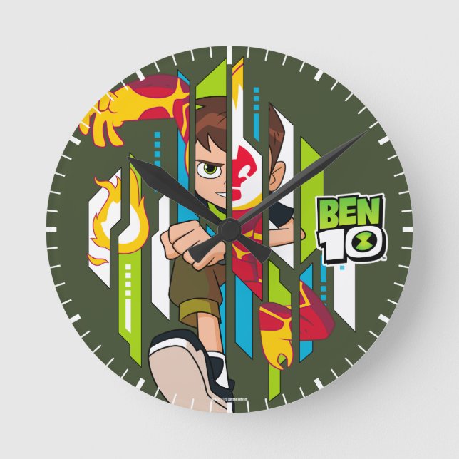 Horloge Ronde Ben 10 Transformation de l'ADN de l'hémataste (Recto)