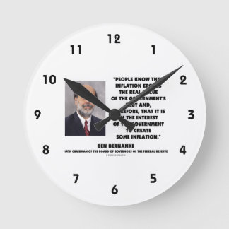 Horloge Ronde Ben Bernanke : l'inflation s'érode de la dette pub
