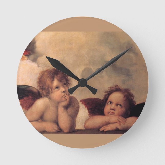 Horloge Ronde Bénédiction de foi de Raphael de foi d'ange (Recto)