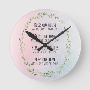 Horloge Ronde Bénédictions pour votre maison et votre famille
